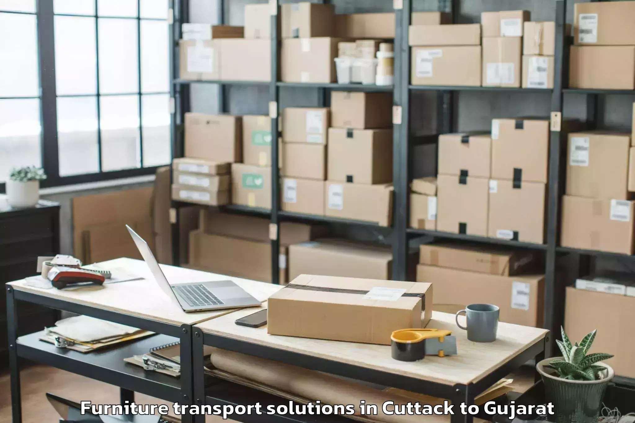 Reliable Cuttack to Kandla Port Furniture Transport Solutions